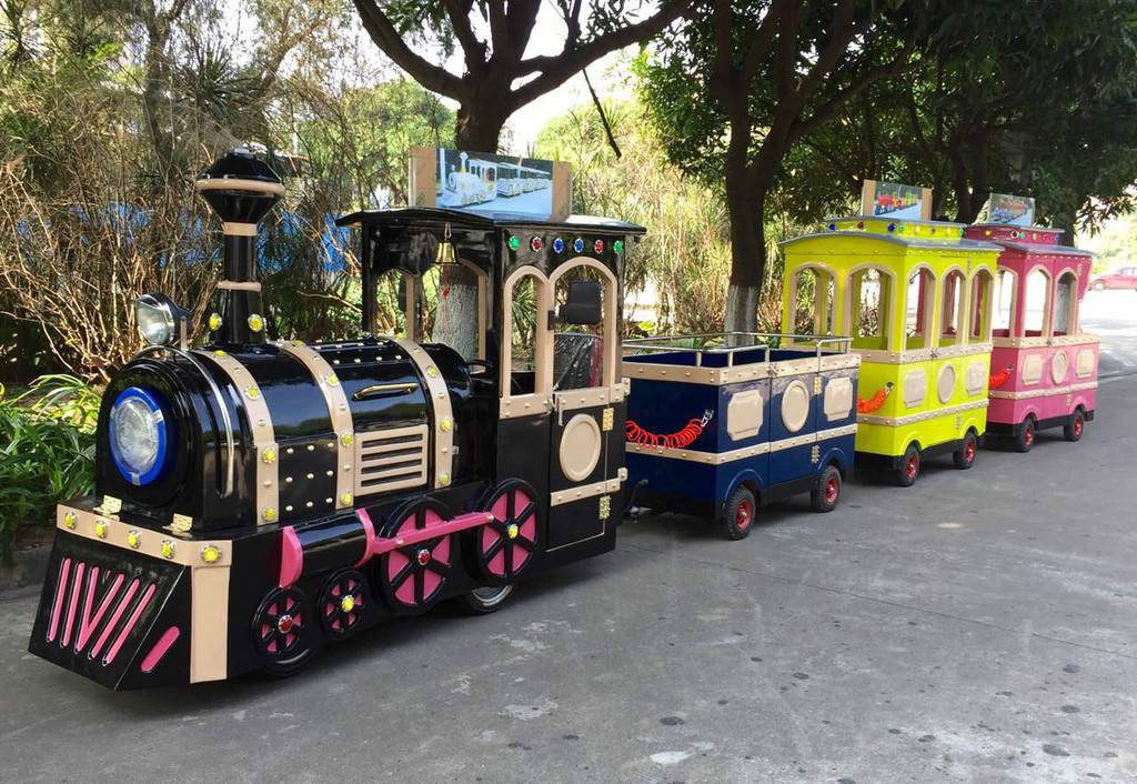 朝阳景区广商场无轨观光小火车电动儿童游乐设备小火车可坐人户外玩具